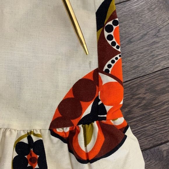 Vintage 60s ruffle Hawaiian print maxi dress. - Picture 7 of 9